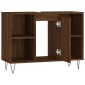 vidaXL Ντουλάπι Μπάνιου Καφέ Δρυς 80 x 33 x 60 εκ. Επεξεργασμένο Ξύλο