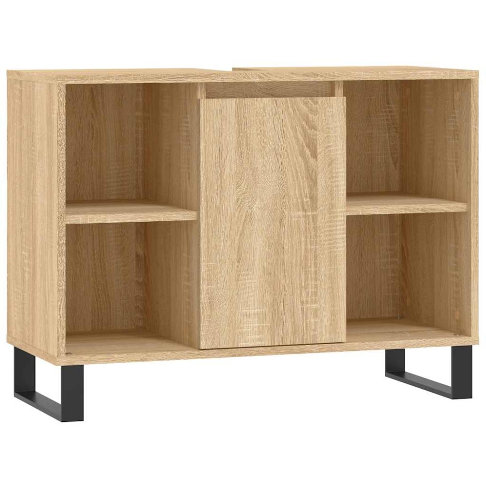 vidaXL Ντουλάπι Μπάνιου Sonoma Δρυς 80 x 33 x 60 εκ. από Επεξεργ. Ξύλο