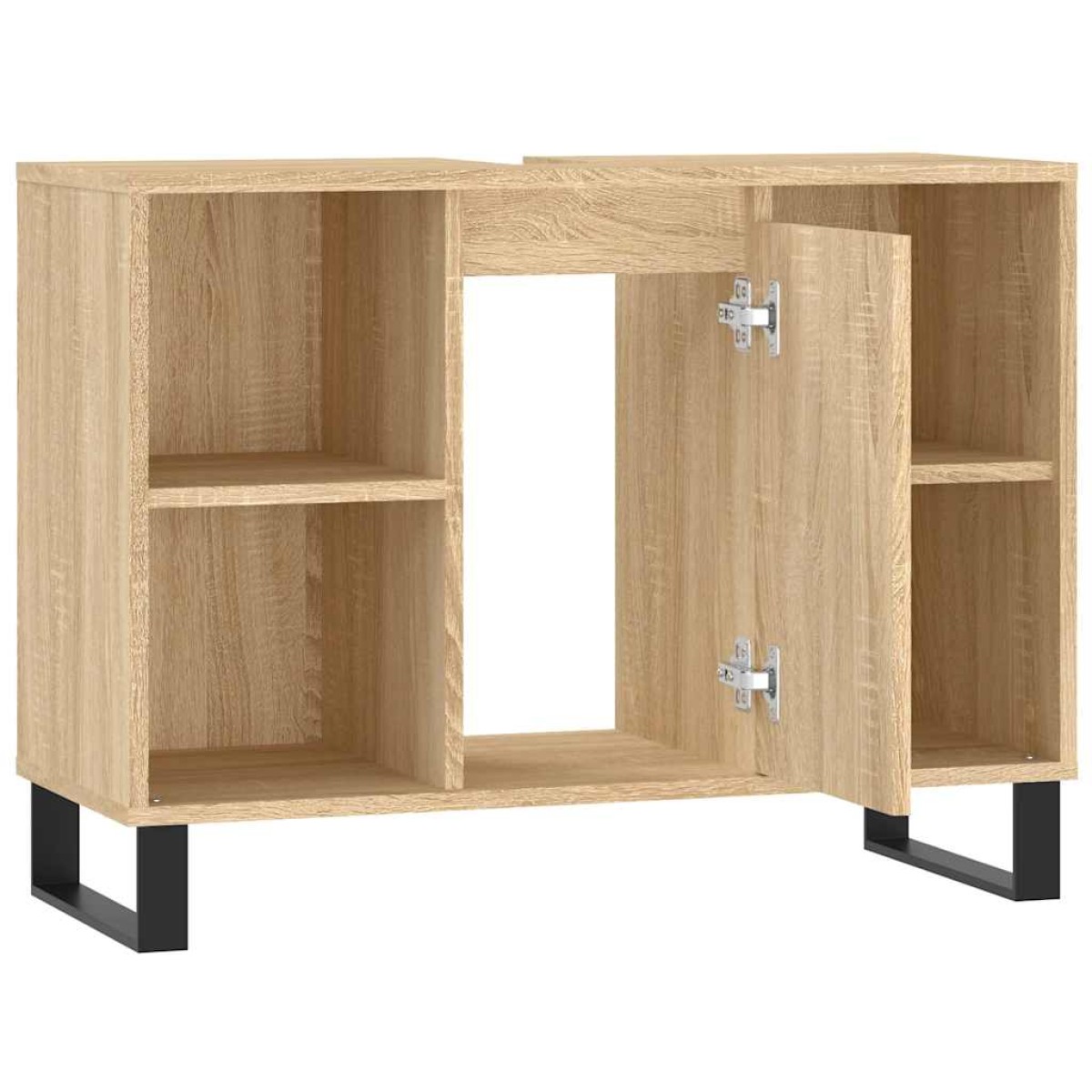 vidaXL Ντουλάπι Μπάνιου Sonoma Δρυς 80 x 33 x 60 εκ. από Επεξεργ. Ξύλο