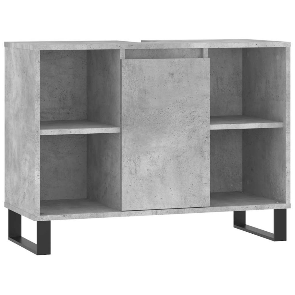 vidaXL Ντουλάπι Μπάνιου Γκρι Σκυροδέματος 80x33x60 εκ. Επεξ. Ξύλο