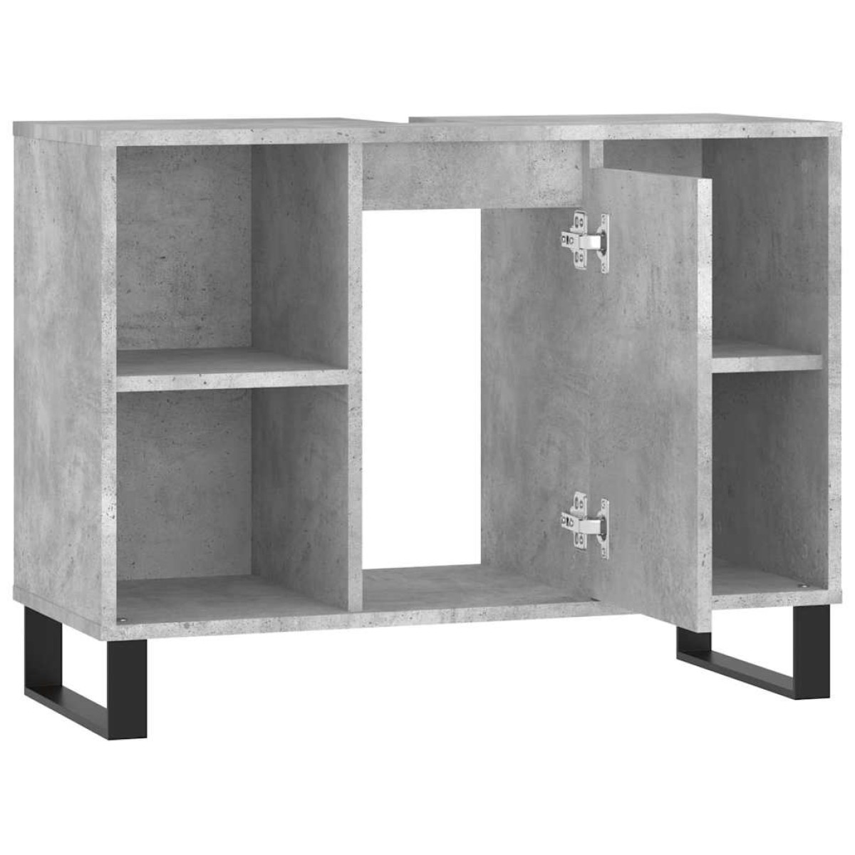 vidaXL Ντουλάπι Μπάνιου Γκρι Σκυροδέματος 80x33x60 εκ. Επεξ. Ξύλο