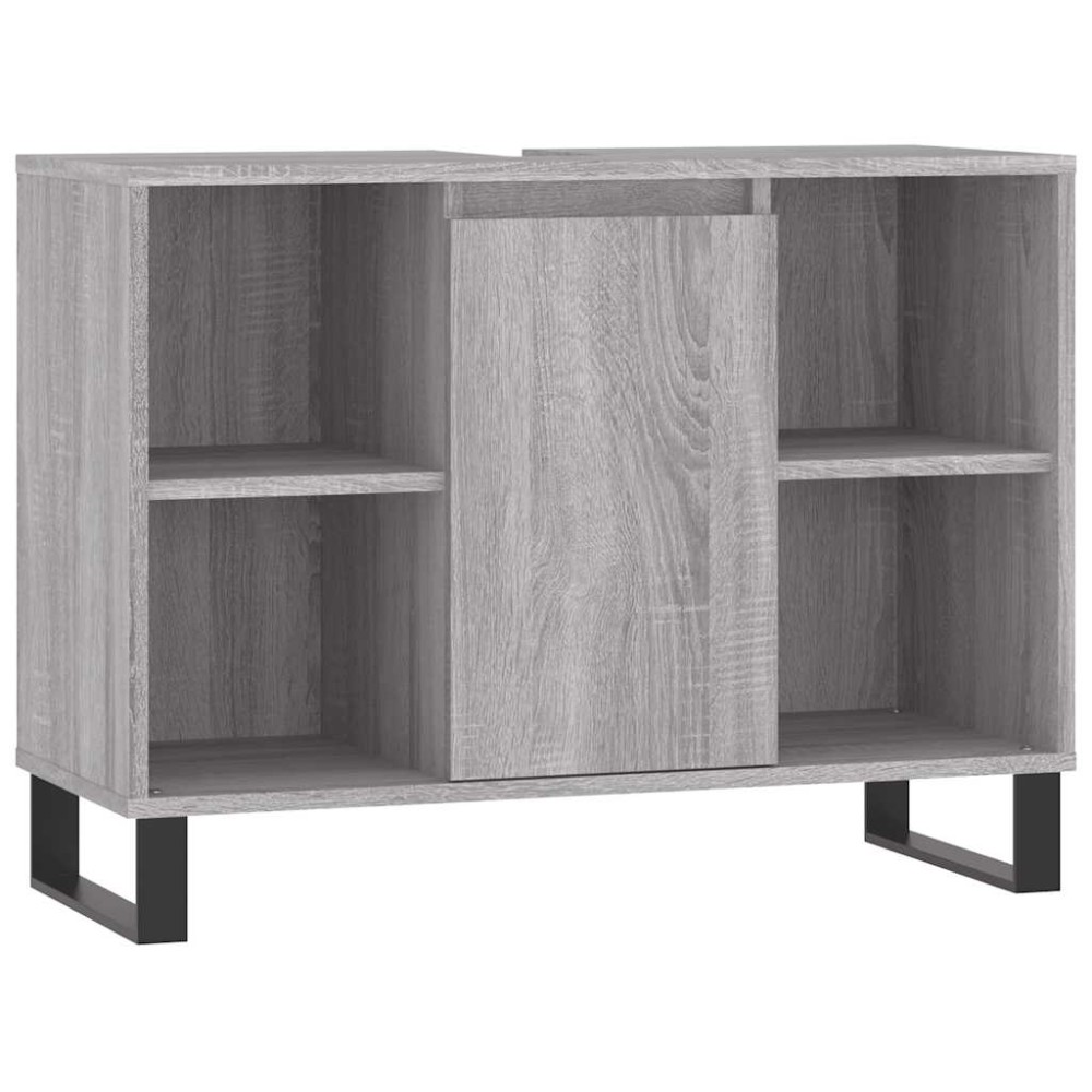 vidaXL Ντουλάπι Μπάνιου Γκρι Sonoma 80 x 33 x 60 εκ. από Επεξεργ. Ξύλο