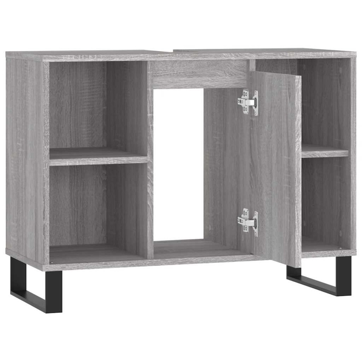 vidaXL Ντουλάπι Μπάνιου Γκρι Sonoma 80 x 33 x 60 εκ. από Επεξεργ. Ξύλο