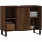 vidaXL Ντουλάπι Μπάνιου Καφέ Δρυς 80 x 33 x 60 εκ. Επεξεργασμένο Ξύλο