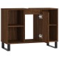 vidaXL Ντουλάπι Μπάνιου Καφέ Δρυς 80 x 33 x 60 εκ. Επεξεργασμένο Ξύλο