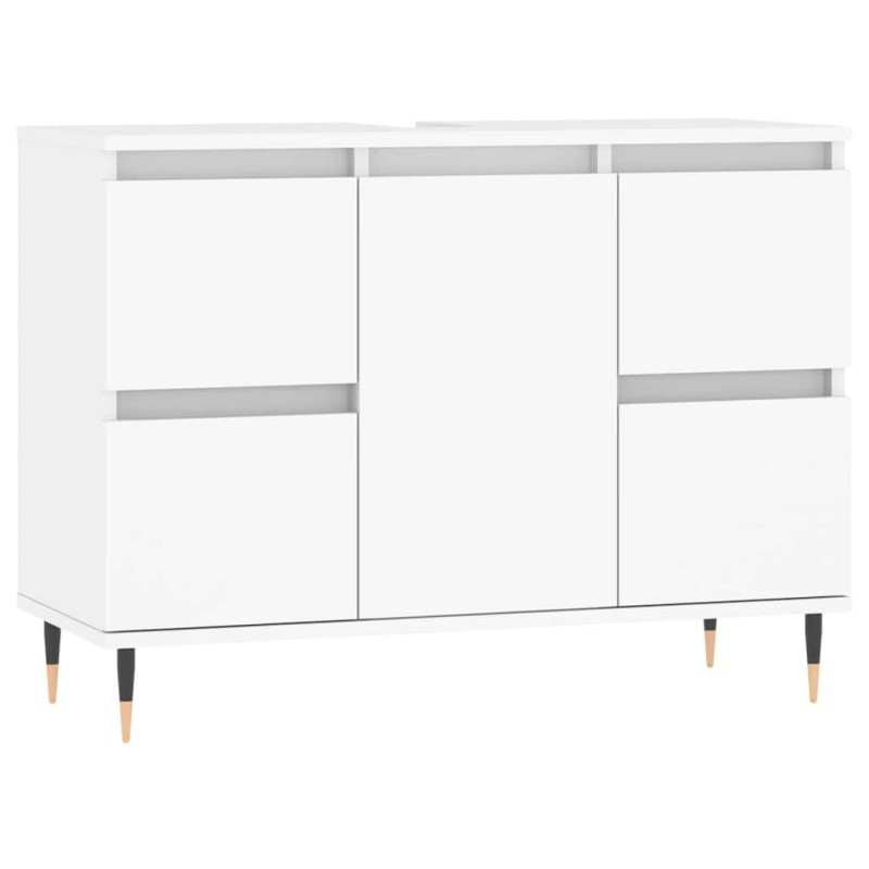 vidaXL Ντουλάπι Μπάνιου Λευκό 80 x 33 x 60 εκ. Επεξεργασμένο Ξύλο