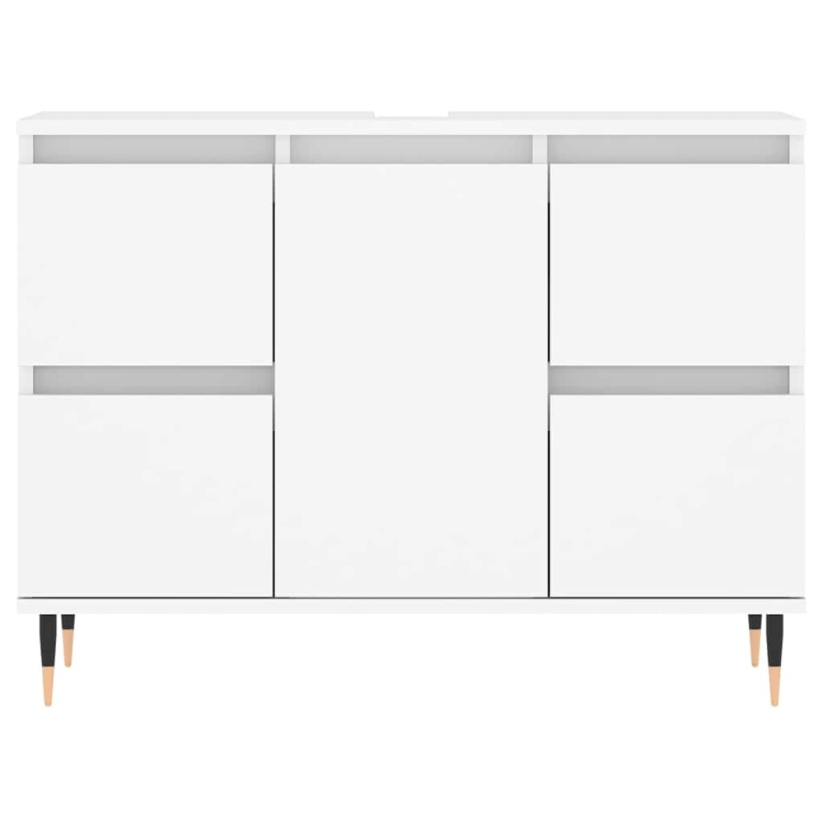 vidaXL Ντουλάπι Μπάνιου Λευκό 80 x 33 x 60 εκ. Επεξεργασμένο Ξύλο