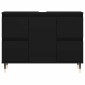 vidaXL Ντουλάπι Μπάνιου Μαύρο 80 x 33 x 60 εκ. από Επεξεργασμένο Ξύλο