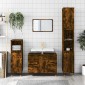 vidaXL Ντουλάπι Μπάνιου Καπνιστή Δρυς 80 x 33 x 60 εκ. Επεξεργ. Ξύλο