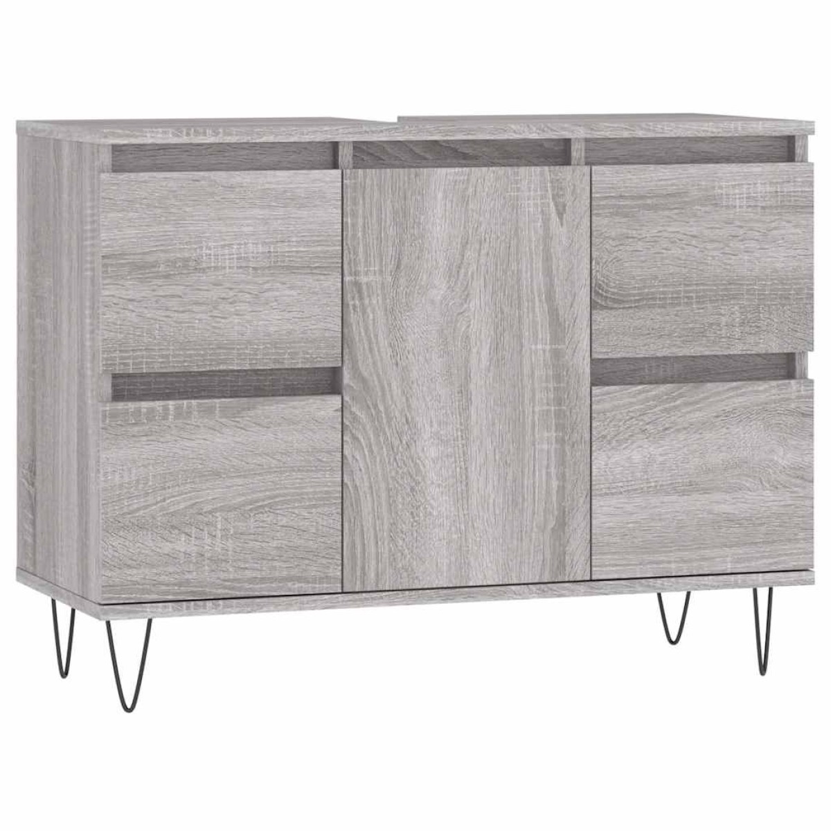 vidaXL Ντουλάπι Μπάνιου Γκρι Sonoma 80 x 33 x 60 εκ. από Επεξεργ. Ξύλο