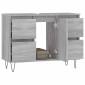 vidaXL Ντουλάπι Μπάνιου Γκρι Sonoma 80 x 33 x 60 εκ. από Επεξεργ. Ξύλο