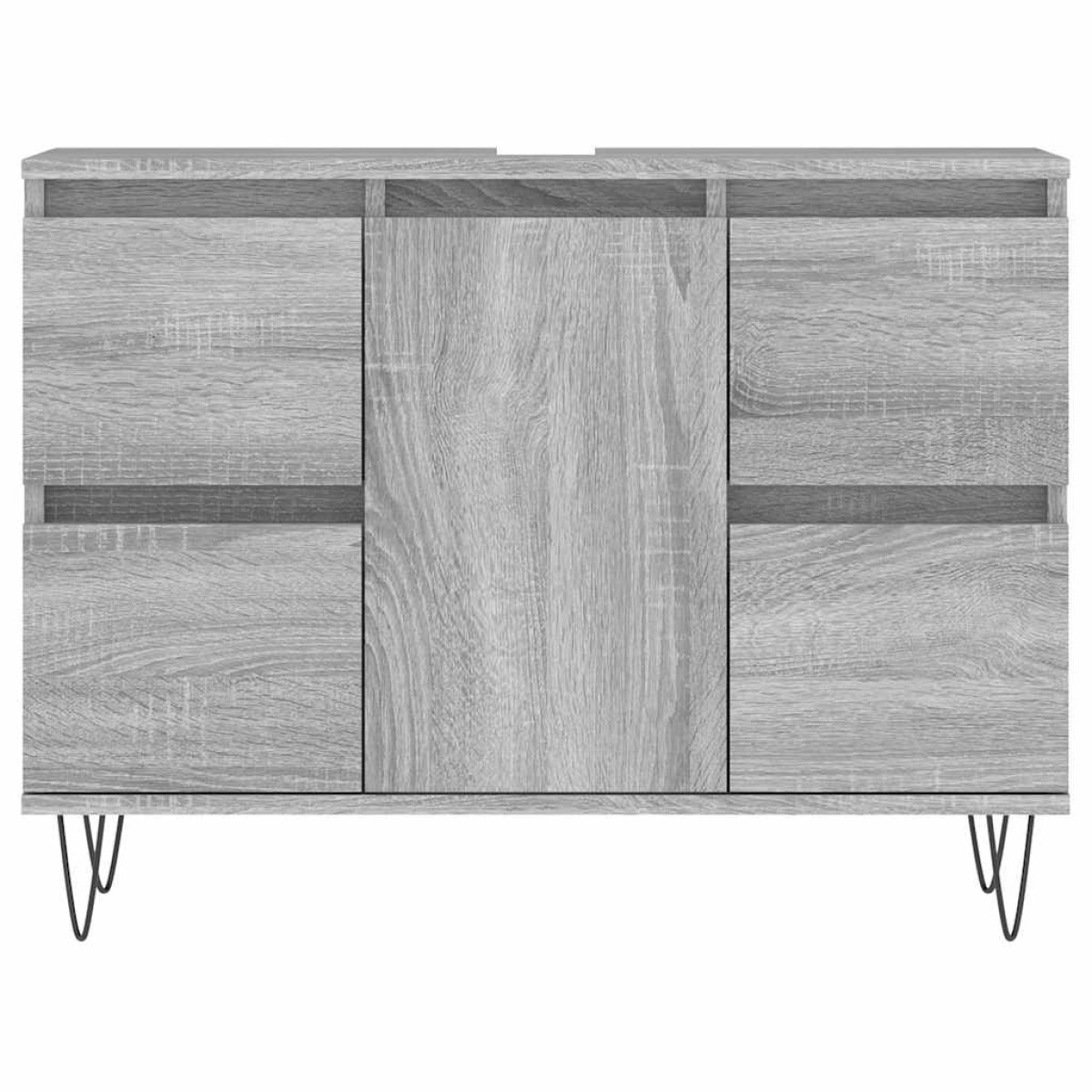 vidaXL Ντουλάπι Μπάνιου Γκρι Sonoma 80 x 33 x 60 εκ. από Επεξεργ. Ξύλο