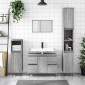 vidaXL Ντουλάπι Μπάνιου Γκρι Sonoma 80 x 33 x 60 εκ. από Επεξεργ. Ξύλο