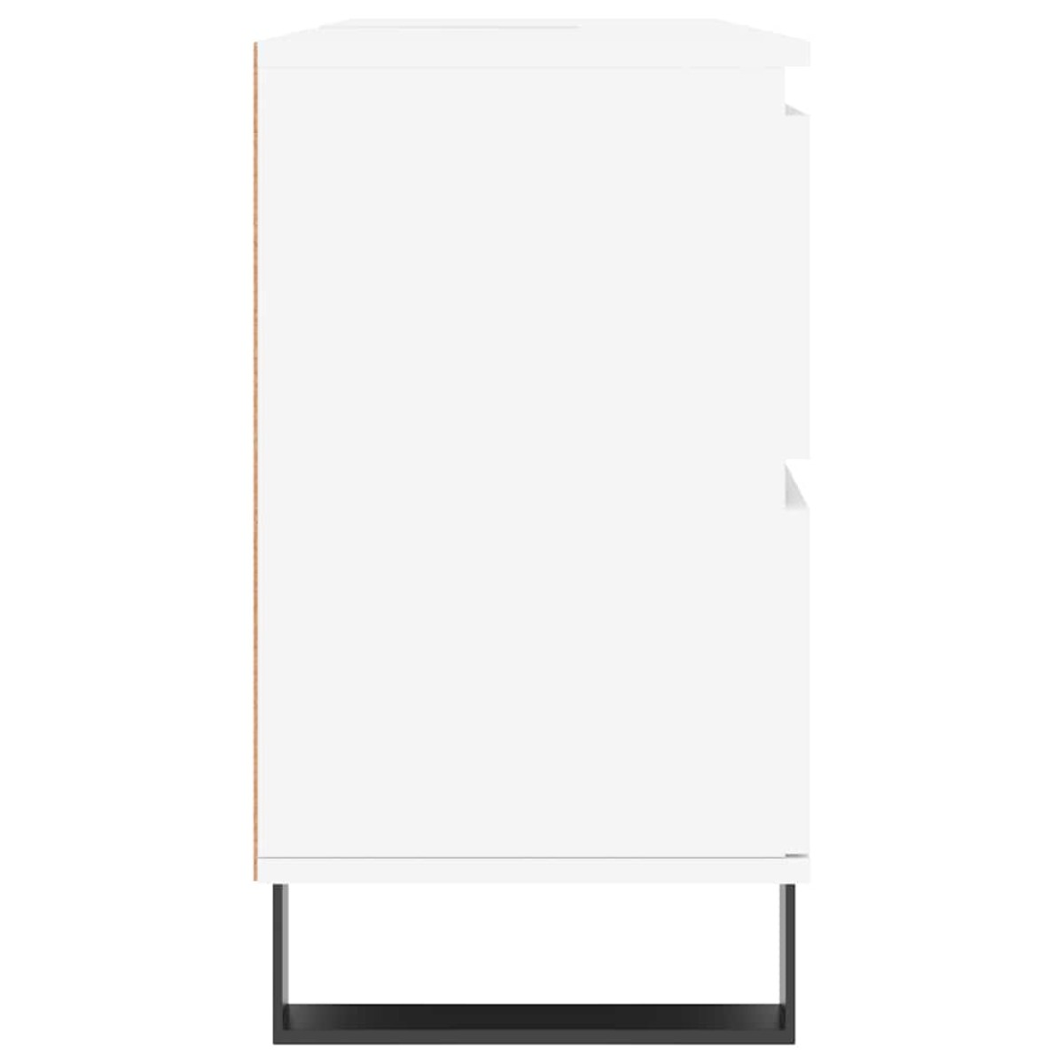 vidaXL Ντουλάπι Μπάνιου Λευκό 80 x 33 x 60 εκ. Επεξεργασμένο Ξύλο