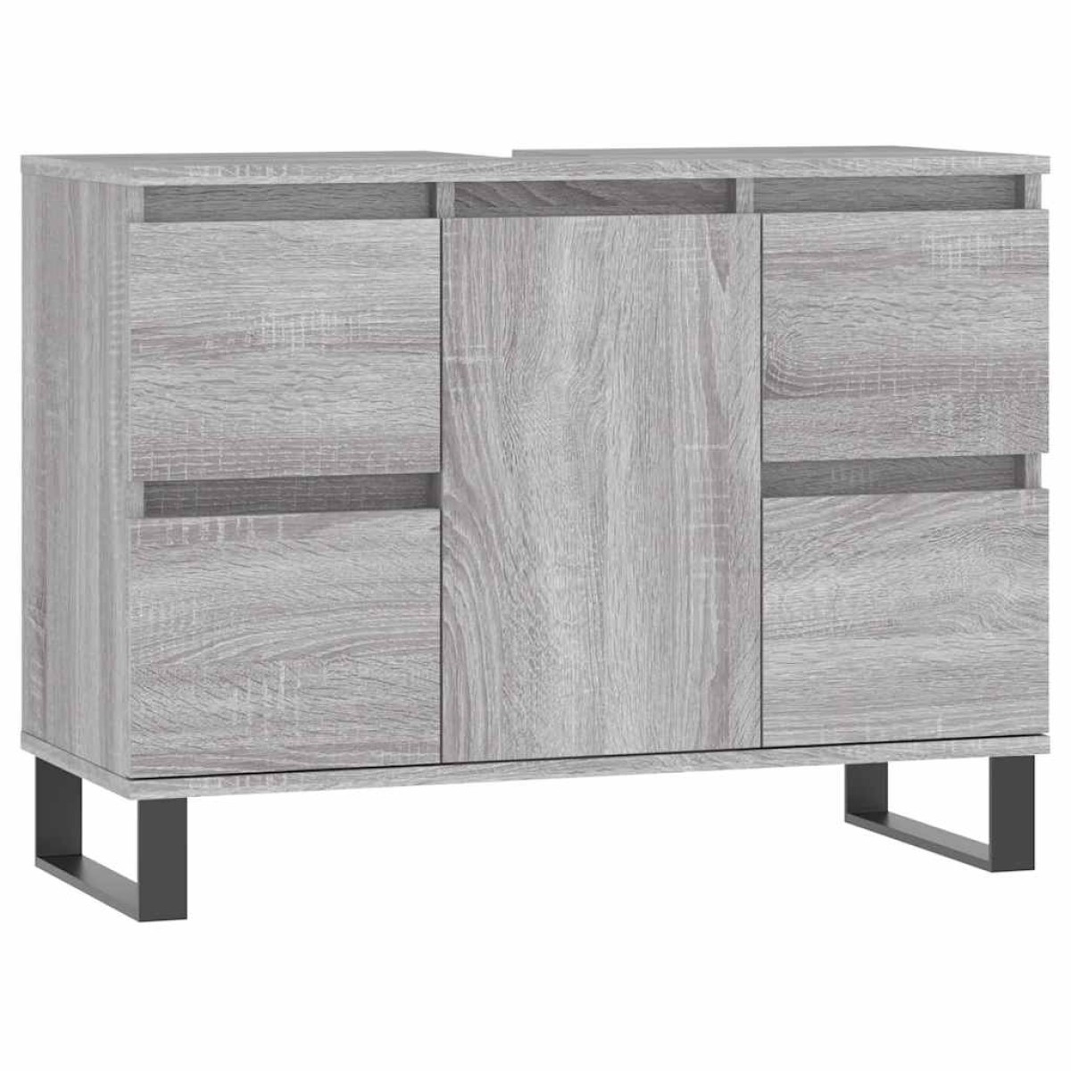 vidaXL Ντουλάπι Μπάνιου Γκρι Sonoma 80 x 33 x 60 εκ. από Επεξεργ. Ξύλο