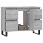 vidaXL Ντουλάπι Μπάνιου Γκρι Sonoma 80 x 33 x 60 εκ. από Επεξεργ. Ξύλο