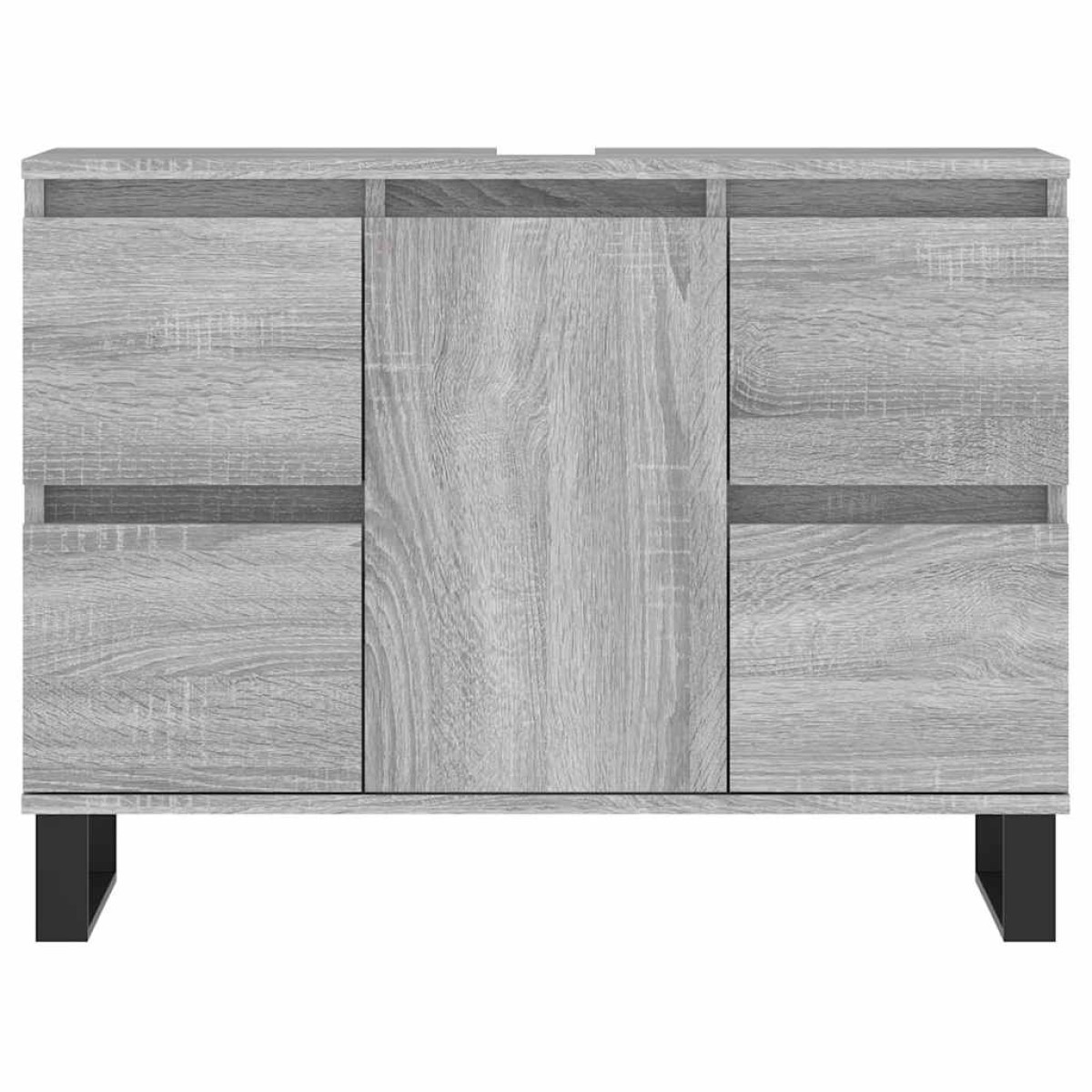 vidaXL Ντουλάπι Μπάνιου Γκρι Sonoma 80 x 33 x 60 εκ. από Επεξεργ. Ξύλο