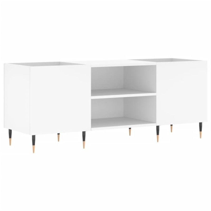 vidaXL Δισκοθήκη Λευκή 121 x 38 x 48 εκ. Επεξεργασμένο Ξύλο