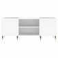 vidaXL Δισκοθήκη Λευκή 121 x 38 x 48 εκ. Επεξεργασμένο Ξύλο