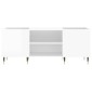 vidaXL Δισκοθήκη Γυαλιστερή Λευκή 121x38x48 εκ. από Επεξεργασμένο Ξύλο