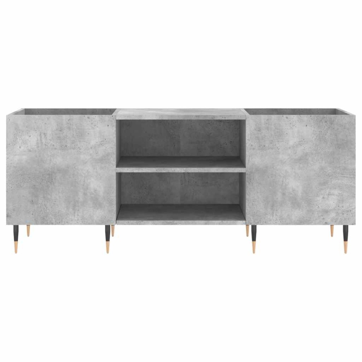 vidaXL Δισκοθήκη Γκρι Σκυροδέματος 121x38x48 εκ. Επεξεργασμένο Ξύλο