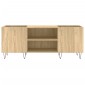 vidaXL Δισκοθήκη Sonoma Δρυς 121 x 38 x 48 εκ. από Επεξεργασμένο Ξύλο