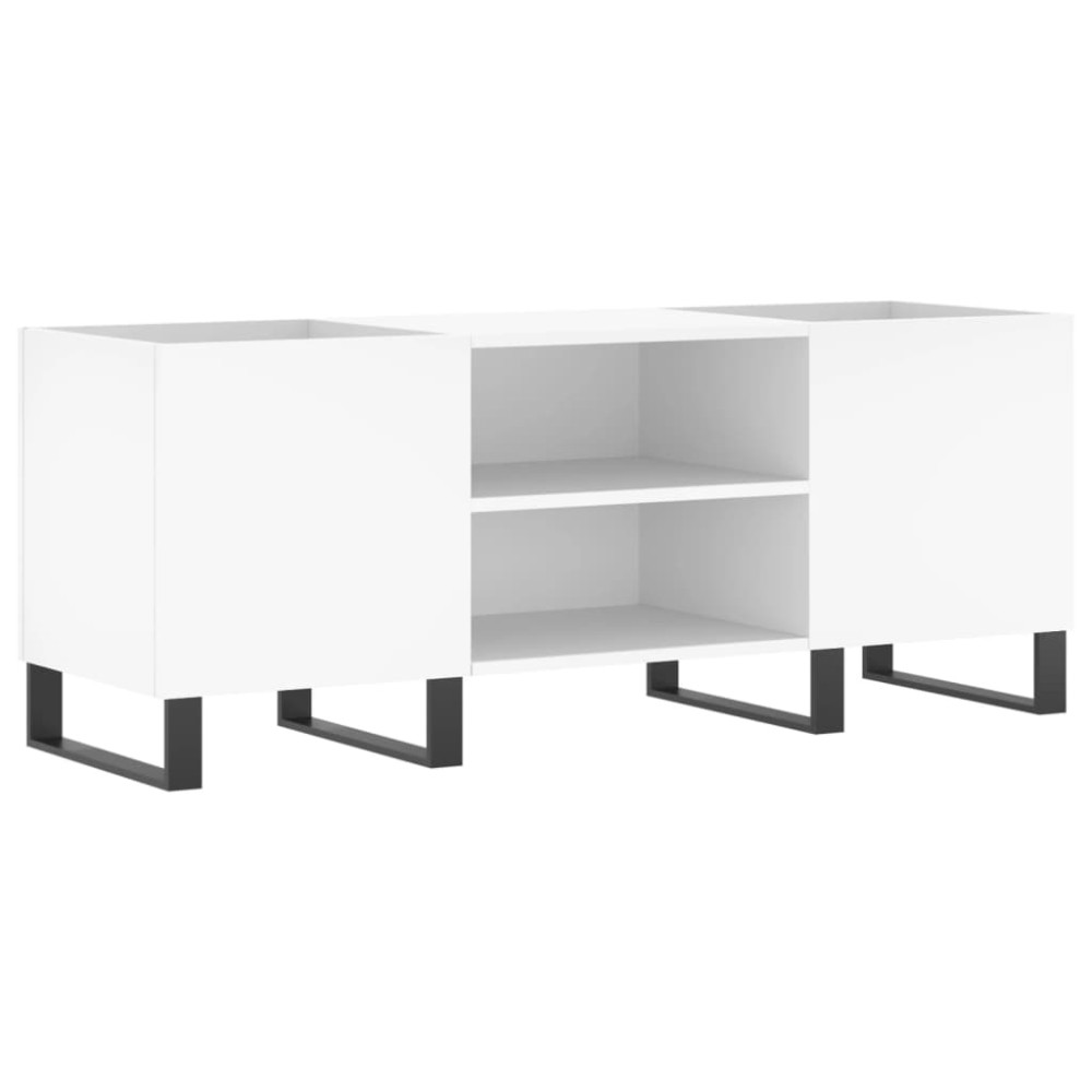 vidaXL Δισκοθήκη Λευκή 121 x 38 x 48 εκ. Επεξεργασμένο Ξύλο