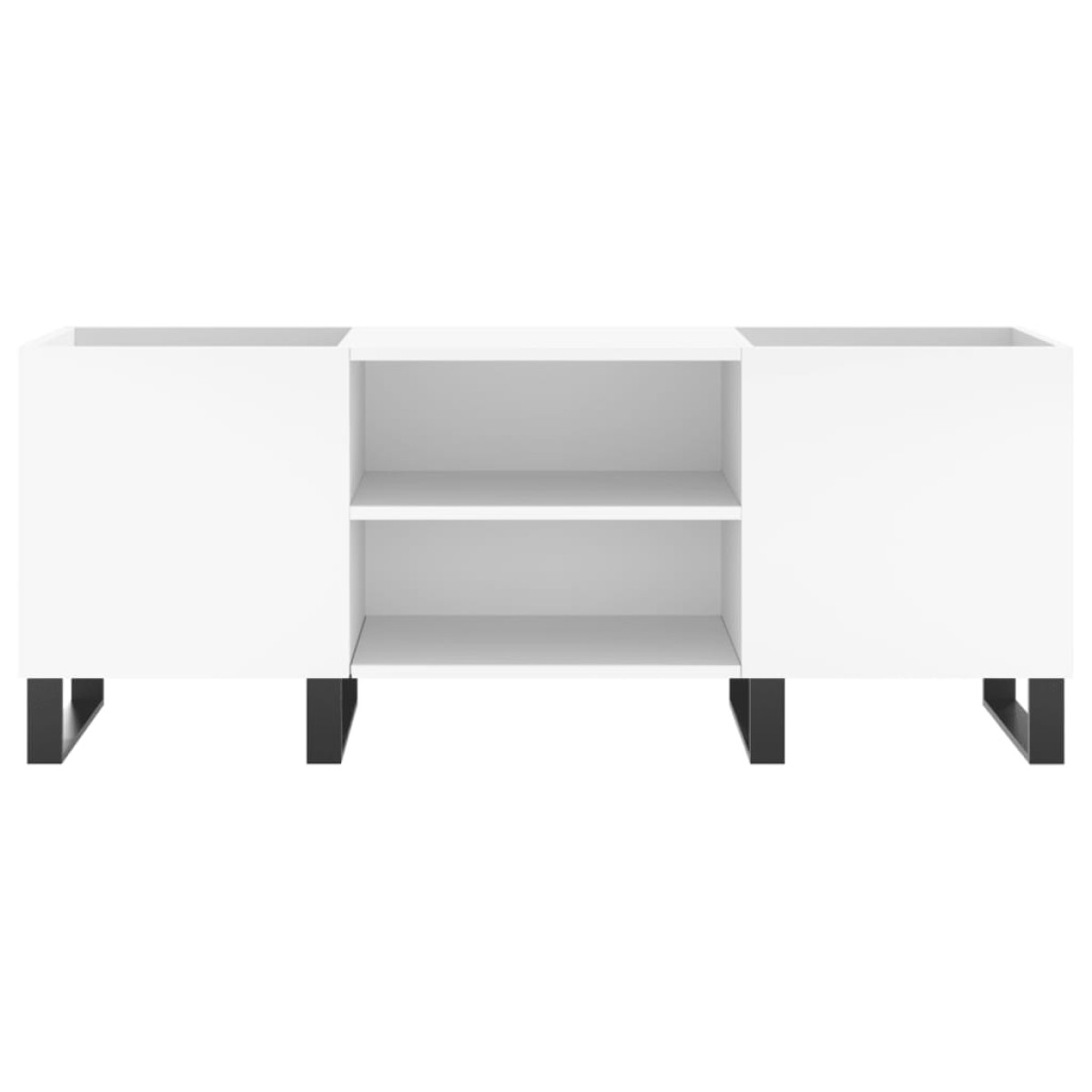 vidaXL Δισκοθήκη Λευκή 121 x 38 x 48 εκ. Επεξεργασμένο Ξύλο