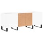 vidaXL Δισκοθήκη Λευκή 121 x 38 x 48 εκ. Επεξεργασμένο Ξύλο
