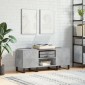 vidaXL Δισκοθήκη Γκρι Σκυροδέματος 121x38x48 εκ. Επεξεργασμένο Ξύλο