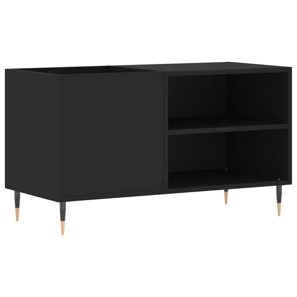 vidaXL Δισκοθήκη Μαύρη 85 x 38 x 48 εκ. από Επεξεργασμένο Ξύλο