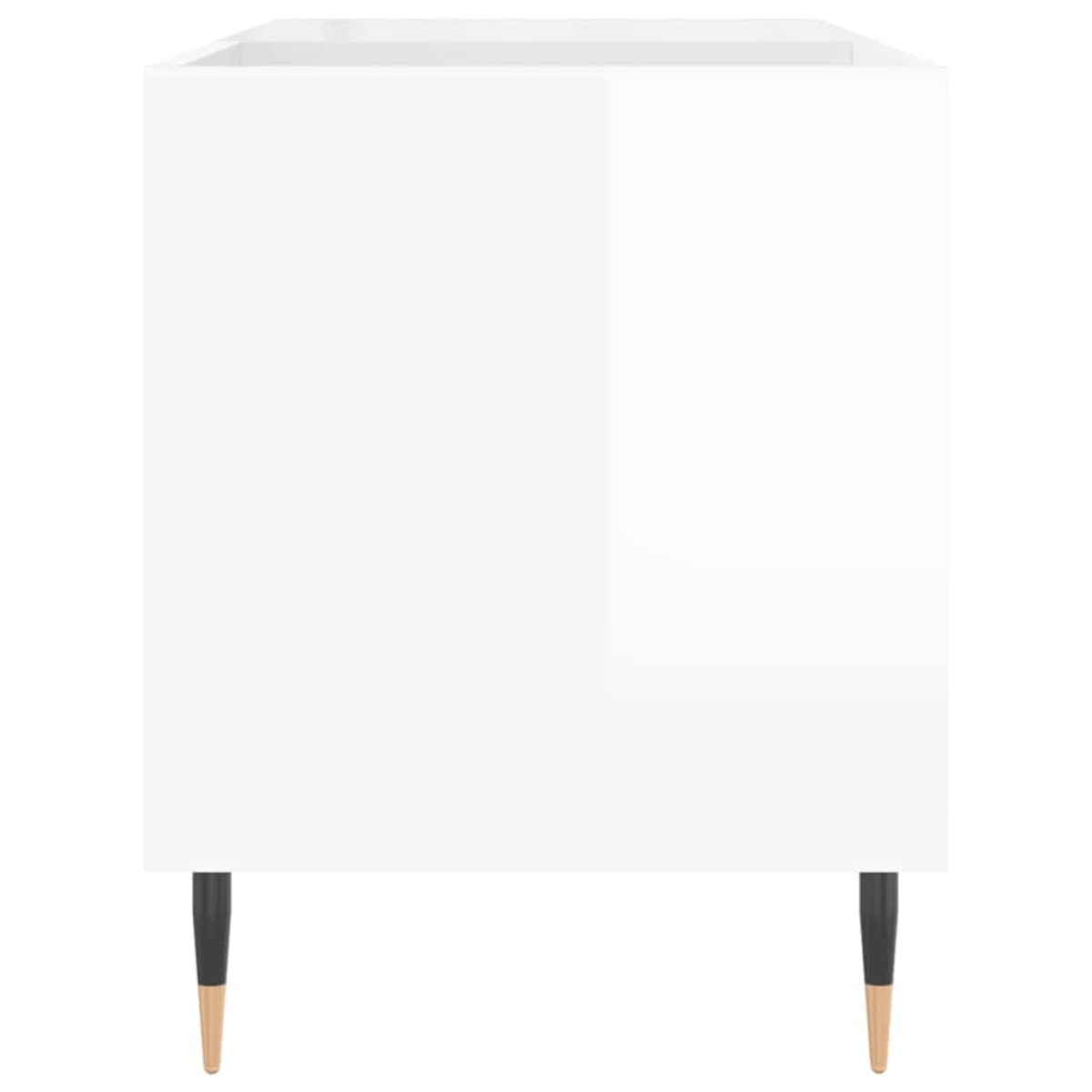 vidaXL Δισκοθήκη Γυαλ. Λευκή 85 x 38 x 48 εκ. από Επεξεργασμένο Ξύλο