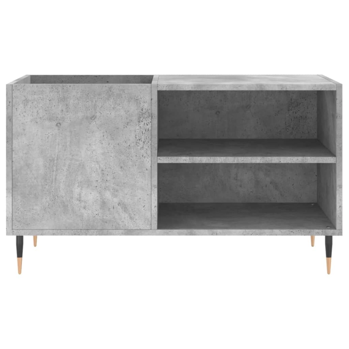 vidaXL Δισκοθήκη Γκρι Σκυροδέματος 85 x 38 x 48 εκ. από Επεξεργ. Ξύλο