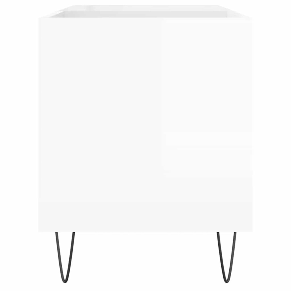 vidaXL Δισκοθήκη Γυαλ. Λευκή 85 x 38 x 48 εκ. από Επεξεργασμένο Ξύλο
