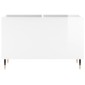 vidaXL Δισκοθήκη Γυαλιστερή Λευκή 74,5x38x48 εκ. Επεξεργασμένο Ξύλο