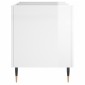 vidaXL Δισκοθήκη Γυαλιστερή Λευκή 74,5x38x48 εκ. Επεξεργασμένο Ξύλο