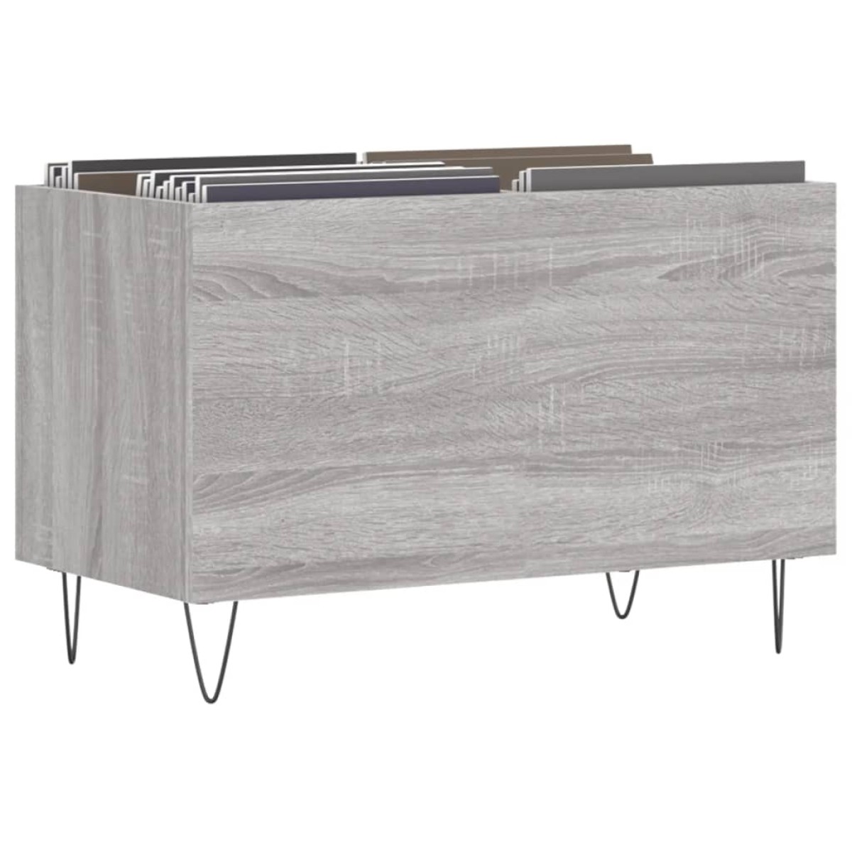 vidaXL Δισκοθήκη Γκρι Sonoma 74,5 x 38 x 48 εκ. από Επεξεργασμένο Ξύλο
