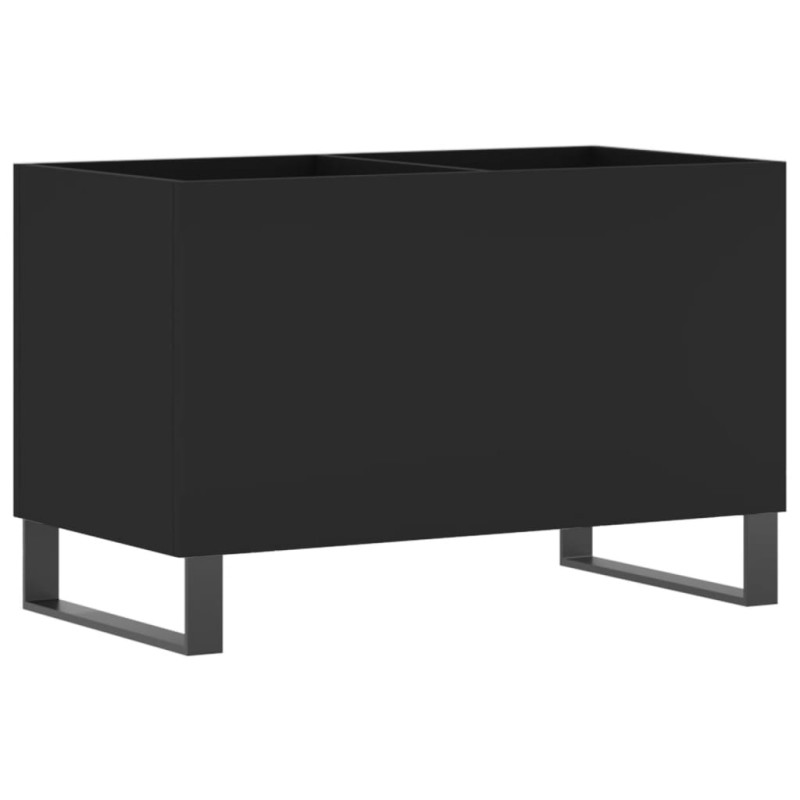 vidaXL Δισκοθήκη Μαύρη 74,5 x 38 x 48 εκ. από Επεξεργασμένο Ξύλο