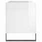 vidaXL Δισκοθήκη Γυαλιστερή Λευκή 74,5x38x48 εκ. Επεξεργασμένο Ξύλο