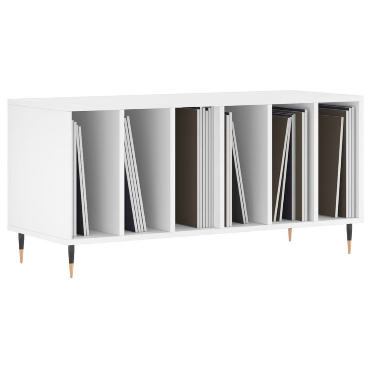 vidaXL Έπιπλο Δίσκων Λευκό 100 x 38 x 48 εκ. από Επεξεργασμένο Ξύλο