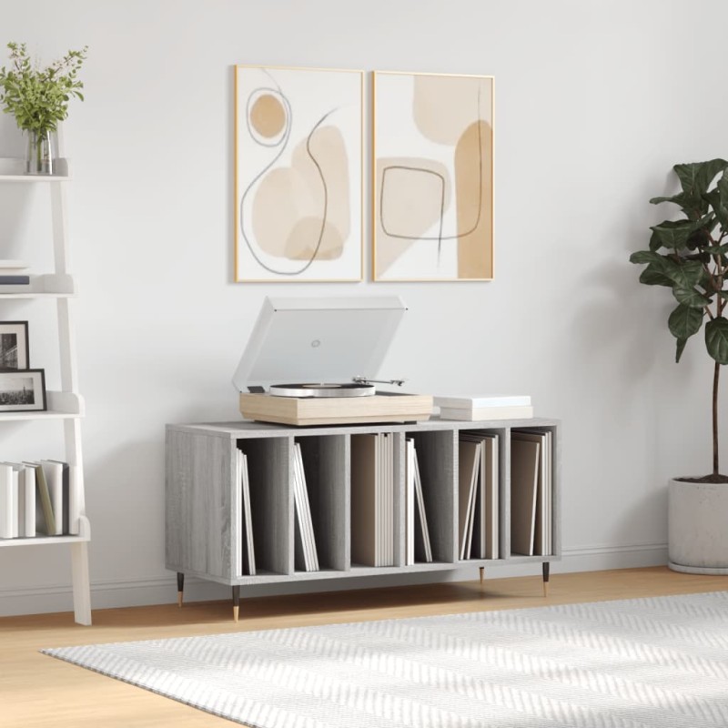 vidaXL Έπιπλο Δίσκων Γκρι Sonoma 100x38x48 εκ. από Επεξεργασμένο Ξύλο
