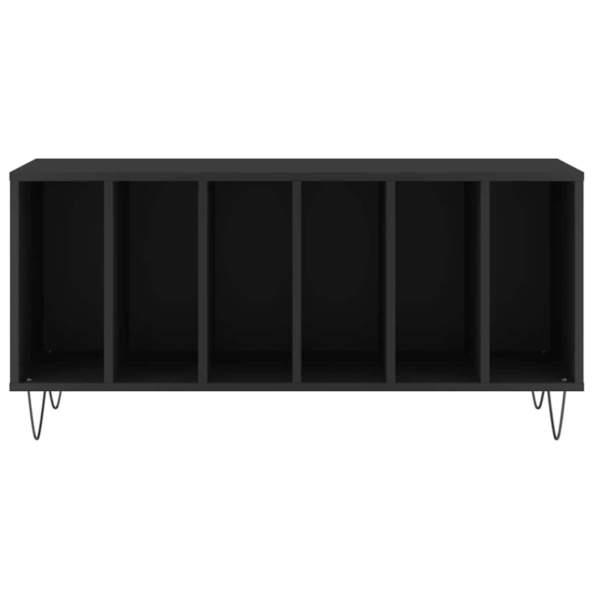 vidaXL Έπιπλο Δίσκων Μαύρο 100 x 38 x 48 εκ. από Επεξεργασμένο Ξύλο