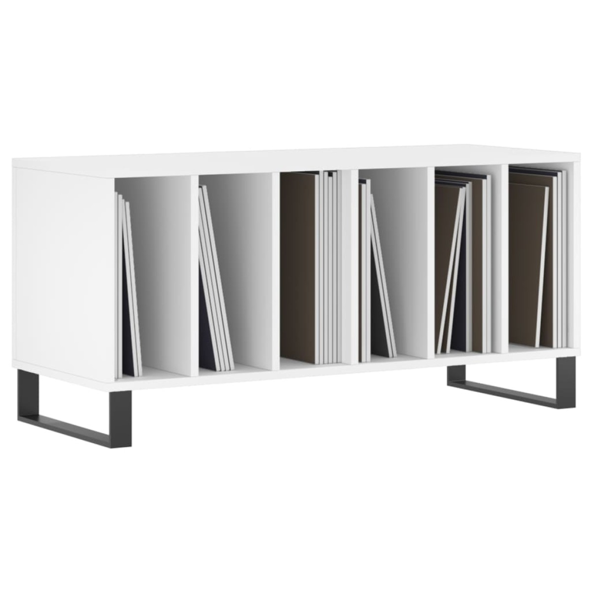 vidaXL Έπιπλο Δίσκων Λευκό 100 x 38 x 48 εκ. από Επεξεργασμένο Ξύλο