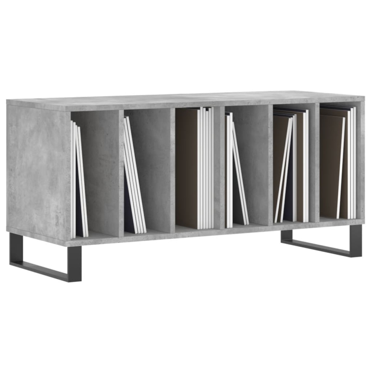 vidaXL Έπιπλο Δίσκων Γκρι Σκυροδέματος 100x38x48 εκ Επεξεργασμένο Ξύλο