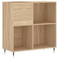 vidaXL Δισκοθήκη Sonoma Δρυς 84,5 x 38 x 89 εκ. από Επεξεργασμένο Ξύλο