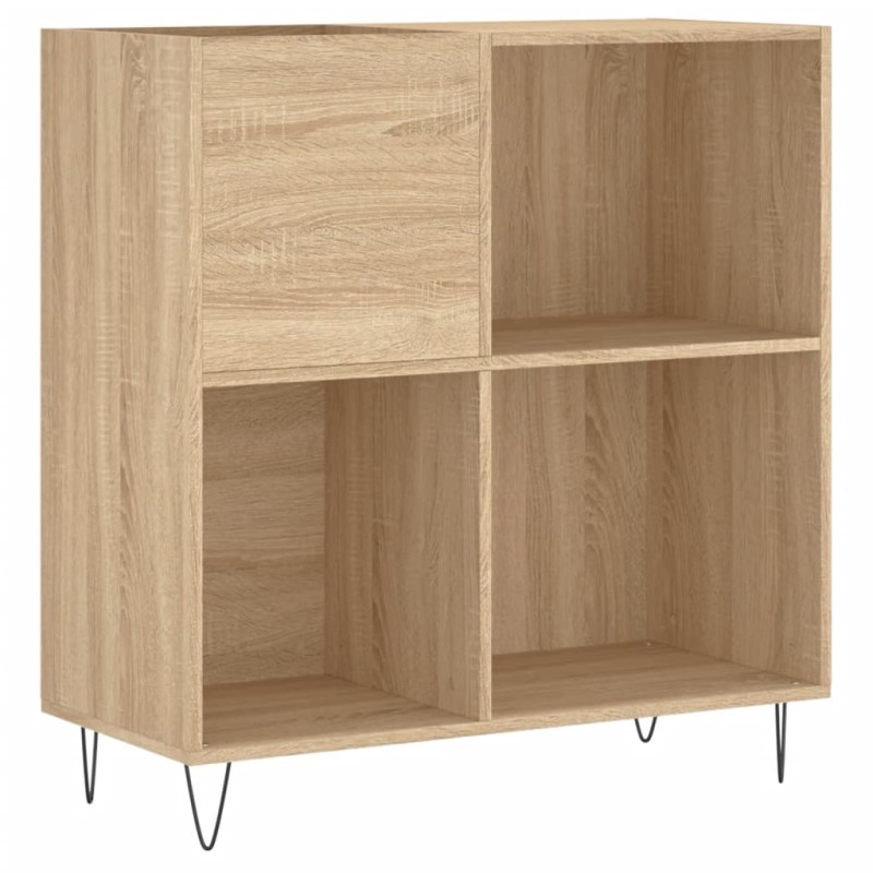 vidaXL Δισκοθήκη Sonoma Δρυς 84,5 x 38 x 89 εκ. από Επεξεργασμένο Ξύλο