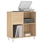 vidaXL Δισκοθήκη Sonoma Δρυς 84,5 x 38 x 89 εκ. από Επεξεργασμένο Ξύλο