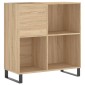 vidaXL Δισκοθήκη Sonoma Δρυς 84,5 x 38 x 89 εκ. από Επεξεργασμένο Ξύλο
