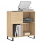 vidaXL Δισκοθήκη Sonoma Δρυς 84,5 x 38 x 89 εκ. από Επεξεργασμένο Ξύλο
