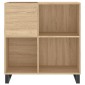 vidaXL Δισκοθήκη Sonoma Δρυς 84,5 x 38 x 89 εκ. από Επεξεργασμένο Ξύλο